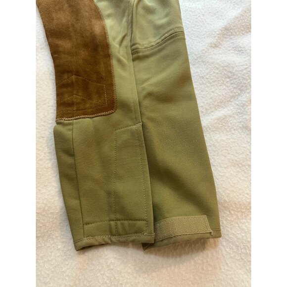 Tailored Sportsman Woman Tan Equestrian Riding Breeches Sz 32 Suede Knee Patches - Picture 2 of 12